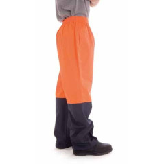 190D Polyester/PU HiVis Two Tone Light Weight Rain Pant - 3878