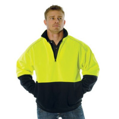 HiVis Two Tone 1/2 Zip Reflective Piping Sweat Shirt - 3928