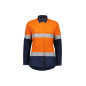 Women Orange Flame Lightweight Ripstop Taped Shirt - ZW170