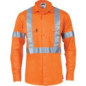 HiVis D/N Cotton Shirt With Cross Back Generic R/Tape L/S - 3989