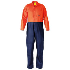 2 Tone Hi Vis Coveralls Regular Weight - BC6357